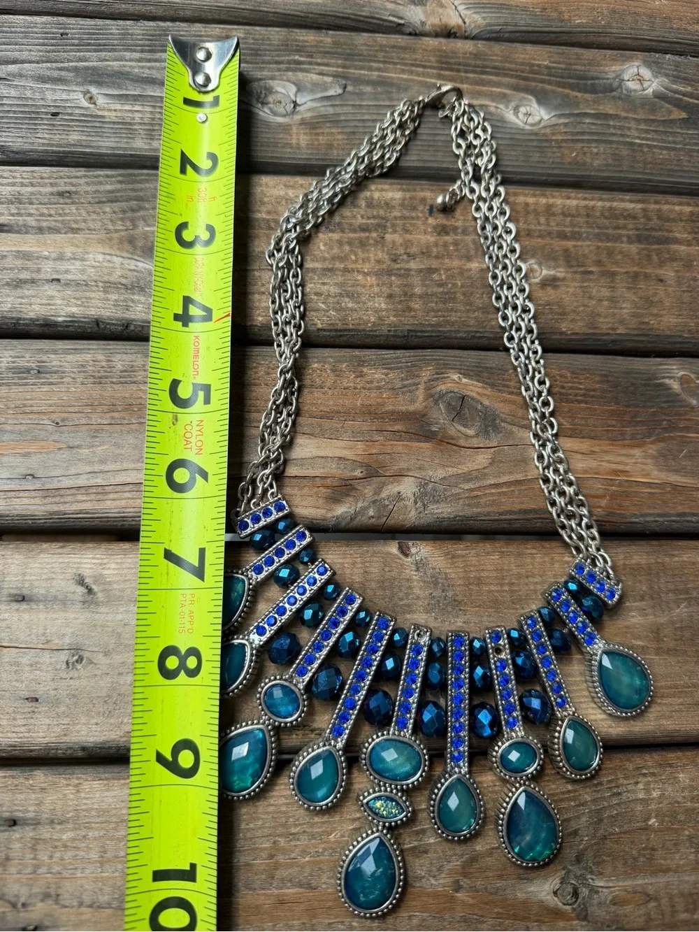 Elegant Teal & Blue Statement Necklace - Women Jewelry